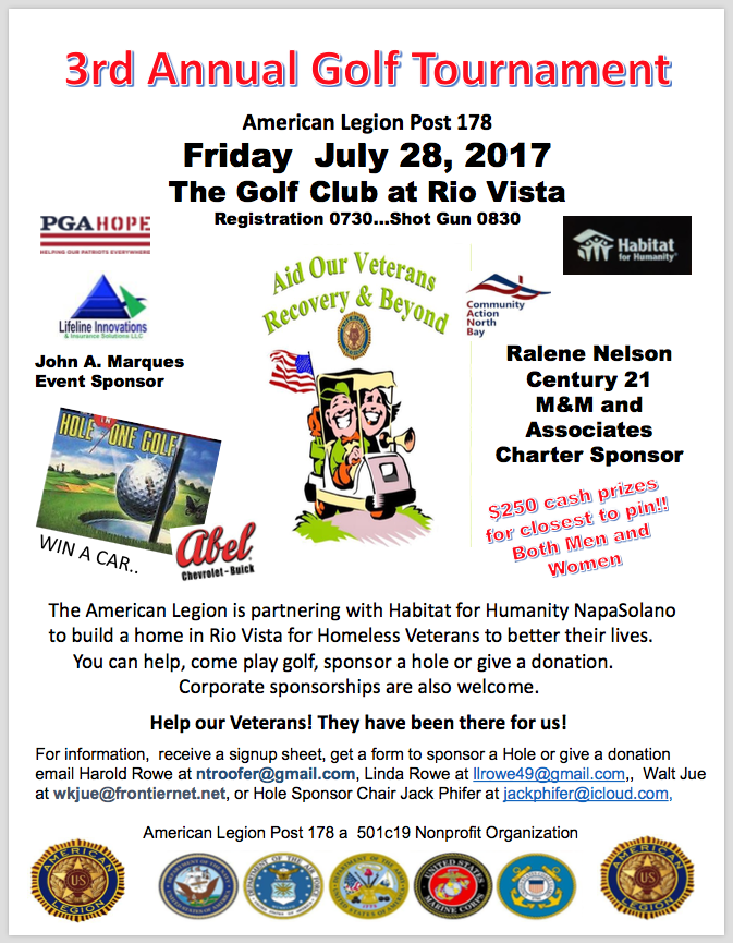 Events American Legion Golf Tournament Solano Habitat for