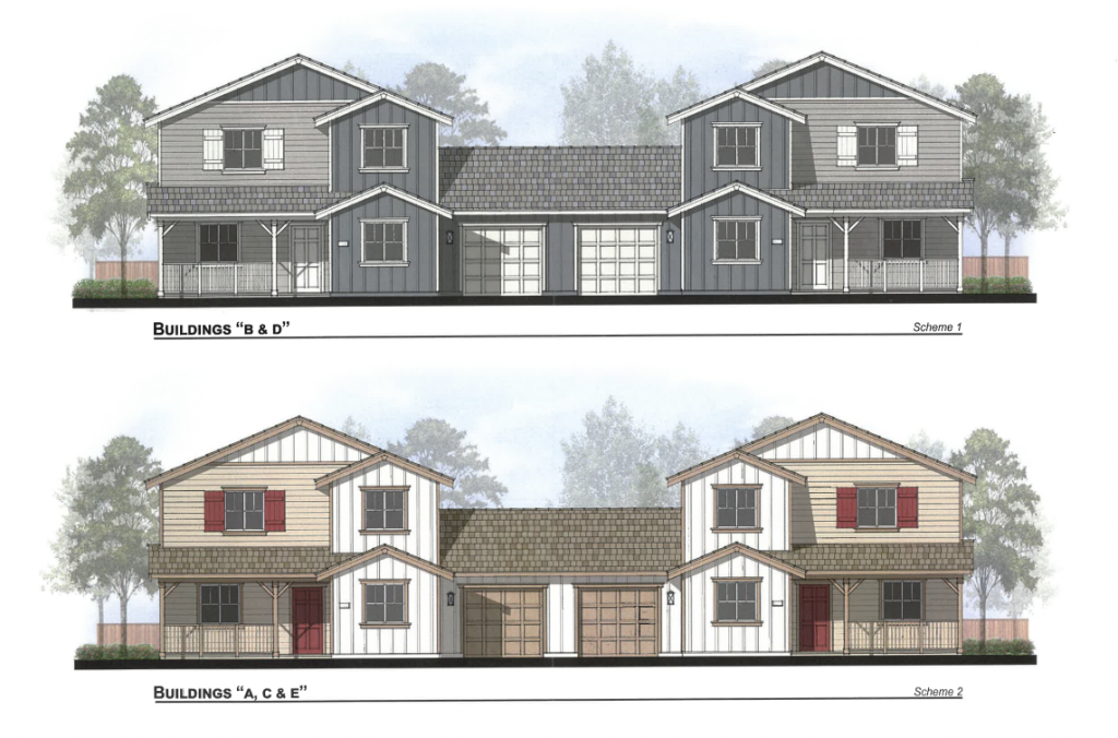 Renderings of the Proposed Duets for the Scoggins Build by OAG Architects