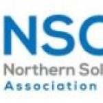 Logo for NSCAR featuring a blue and gray house graphic on the left side of the words "NSCAR - Northern Solano County Association of REALTORS"